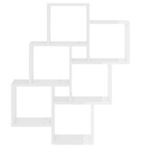VidaXL Wandschap kubus 78x15x93 cm bewerkt hout hoogglans wit