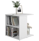 VidaXL Bijzettafel 45x45x48 cm bewerkt hout wit