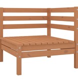 VidaXL 4-delige Loungeset massief grenenhout honingbruin