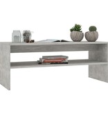 VidaXL Salontafel 100x40x40 cm bewerkt hout betongrijs