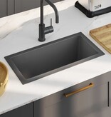 VidaXL Gootsteen handgemaakt roestvrij staal zwart