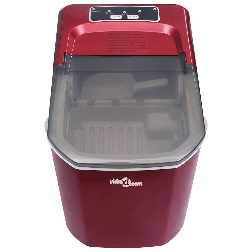 VidaXL IJsblokjesmachine 1,4 L 15 kg/24 u rood