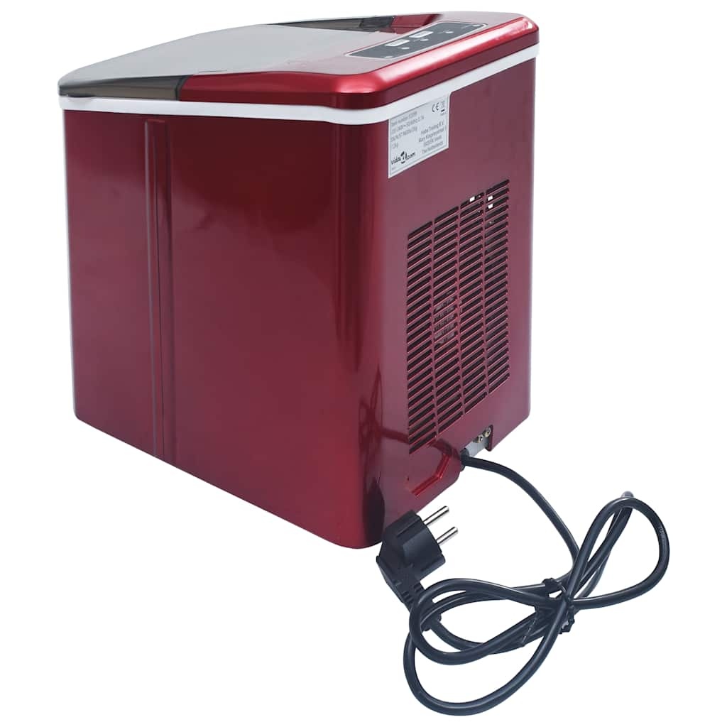 VidaXL IJsblokjesmachine 1,4 L 15 kg/24 u rood