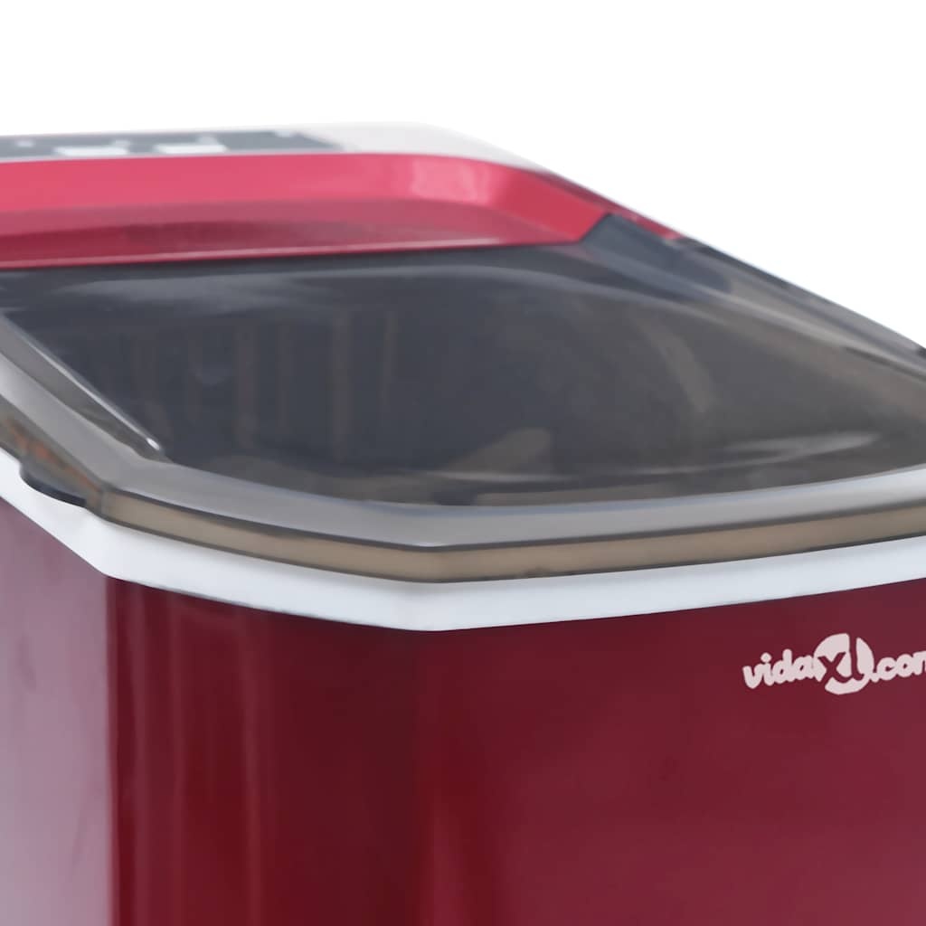 VidaXL IJsblokjesmachine 1,4 L 15 kg/24 u rood