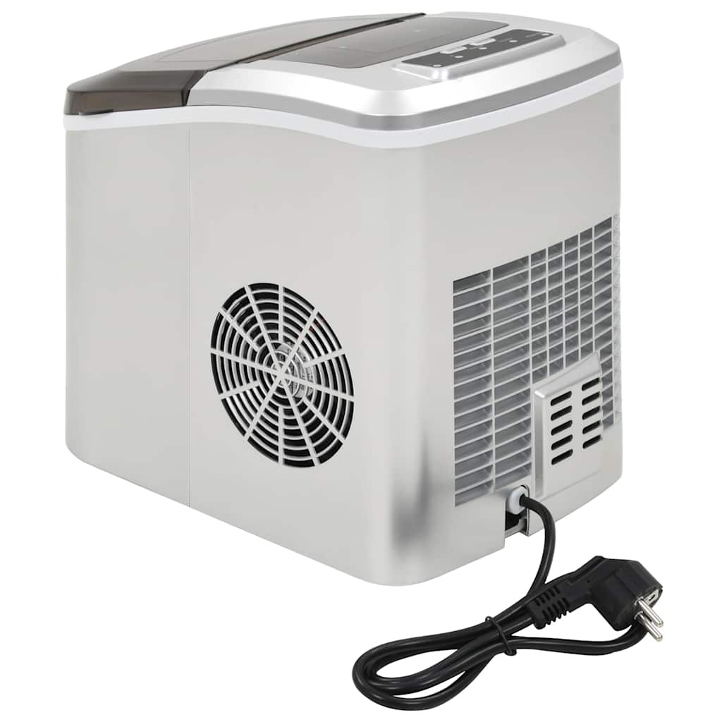 VidaXL IJsblokjesmachine 2,4 L 15 kg/24 u zilver