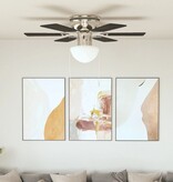VidaXL Plafondventilator met lamp 82 cm donkerbruin