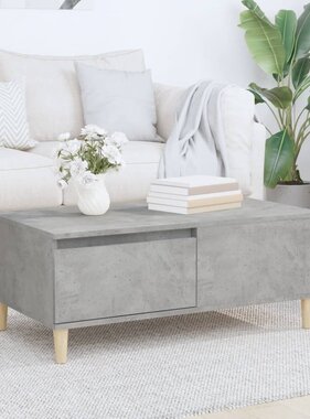 VidaXL Salontafel 90x50x36,5 cm bewerkt hout betongrijs