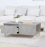 VidaXL Salontafel 90x50x36,5 cm bewerkt hout betongrijs