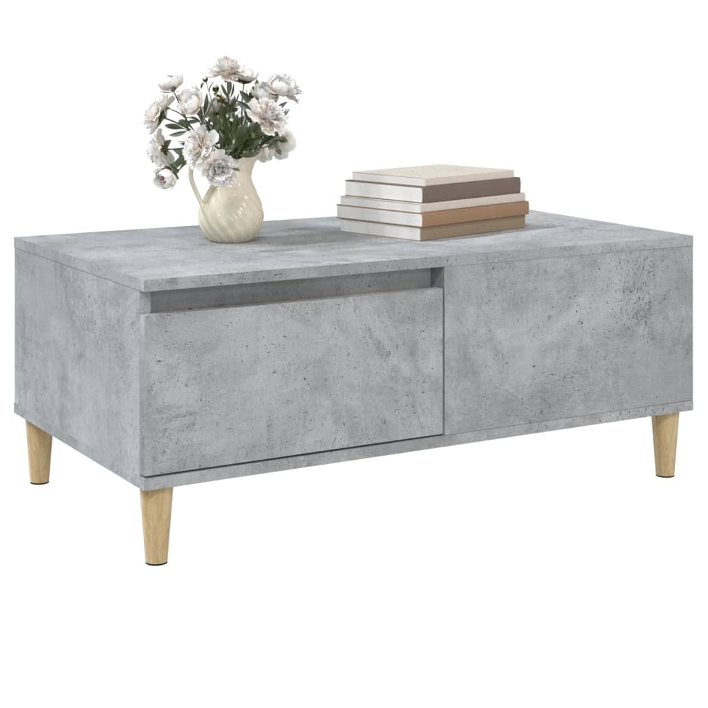 VidaXL Salontafel 90x50x36,5 cm bewerkt hout betongrijs