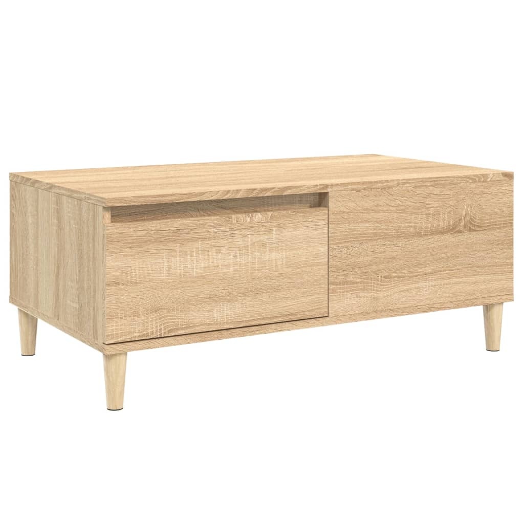 VidaXL Salontafel 90x50x36,5 cm bewerkt hout sonoma eikenkleurig