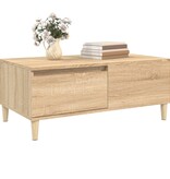 VidaXL Salontafel 90x50x36,5 cm bewerkt hout sonoma eikenkleurig