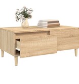 VidaXL Salontafel 90x50x36,5 cm bewerkt hout sonoma eikenkleurig