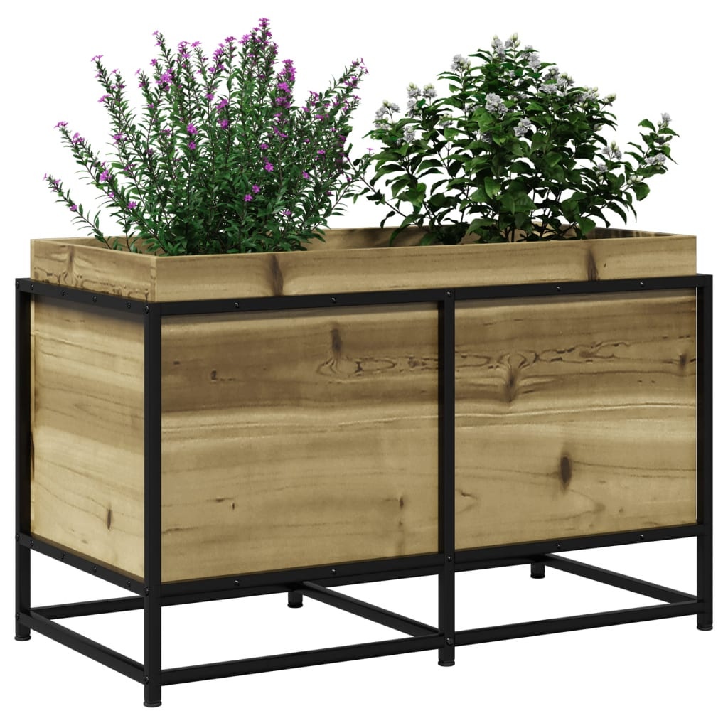 VidaXL Plantenbak 80x40x50 cm geïmpregneerd grenenhout