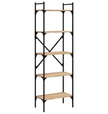 VidaXL Boekenkast 5-laags 56x31,5x174 cm bewerkt hout sonoma eiken