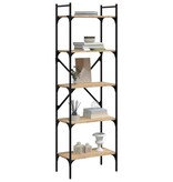 VidaXL Boekenkast 5-laags 56x31,5x174 cm bewerkt hout sonoma eiken