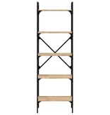 VidaXL Boekenkast 5-laags 56x31,5x174 cm bewerkt hout sonoma eiken