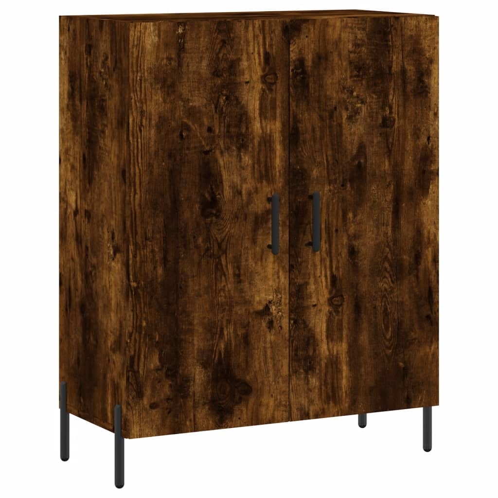 VidaXL Dressoir 69,5x34x90 cm bewerkt hout gerookt eikenkleurig
