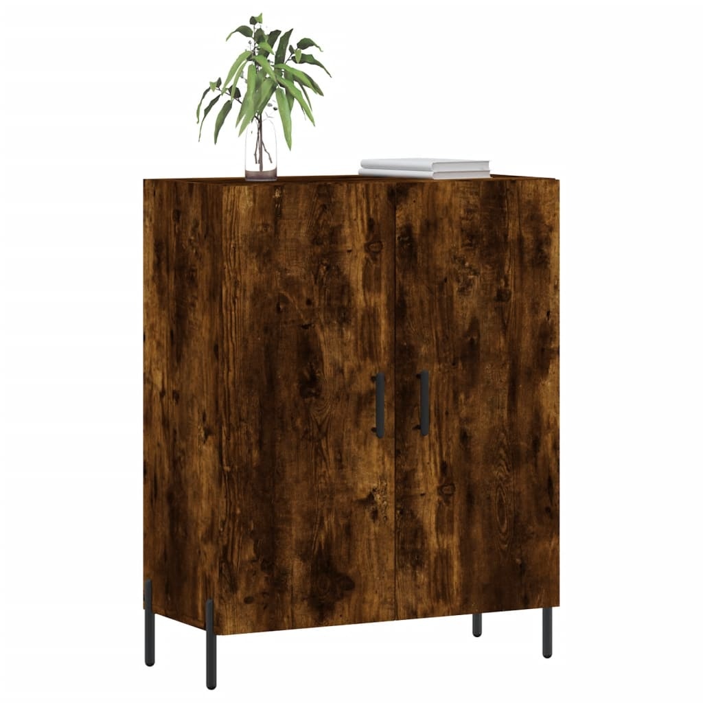 VidaXL Dressoir 69,5x34x90 cm bewerkt hout gerookt eikenkleurig