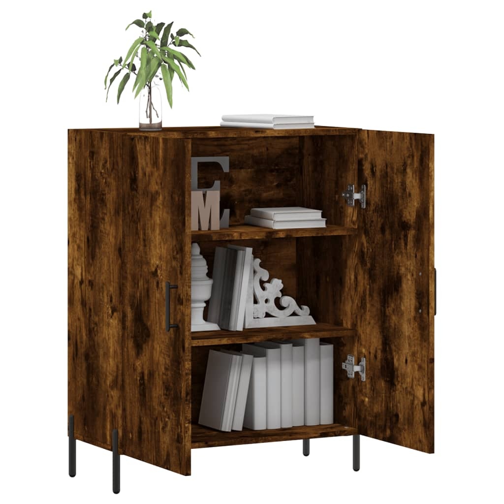 VidaXL Dressoir 69,5x34x90 cm bewerkt hout gerookt eikenkleurig