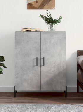 VidaXL Dressoir 69,5x34x90 cm bewerkt hout betongrijs