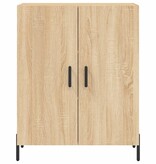 VidaXL Dressoir 69,5x34x90 cm bewerkt hout sonoma eikenkleurig