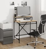 VidaXL Bureau 80x50x90 cm bewerkt hout en ijzer sonoma eikenkleurig
