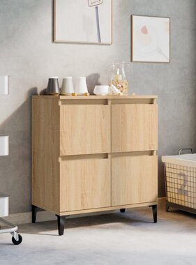 VidaXL Dressoir 60x35x70 cm bewerkt hout sonoma eikenkleurig