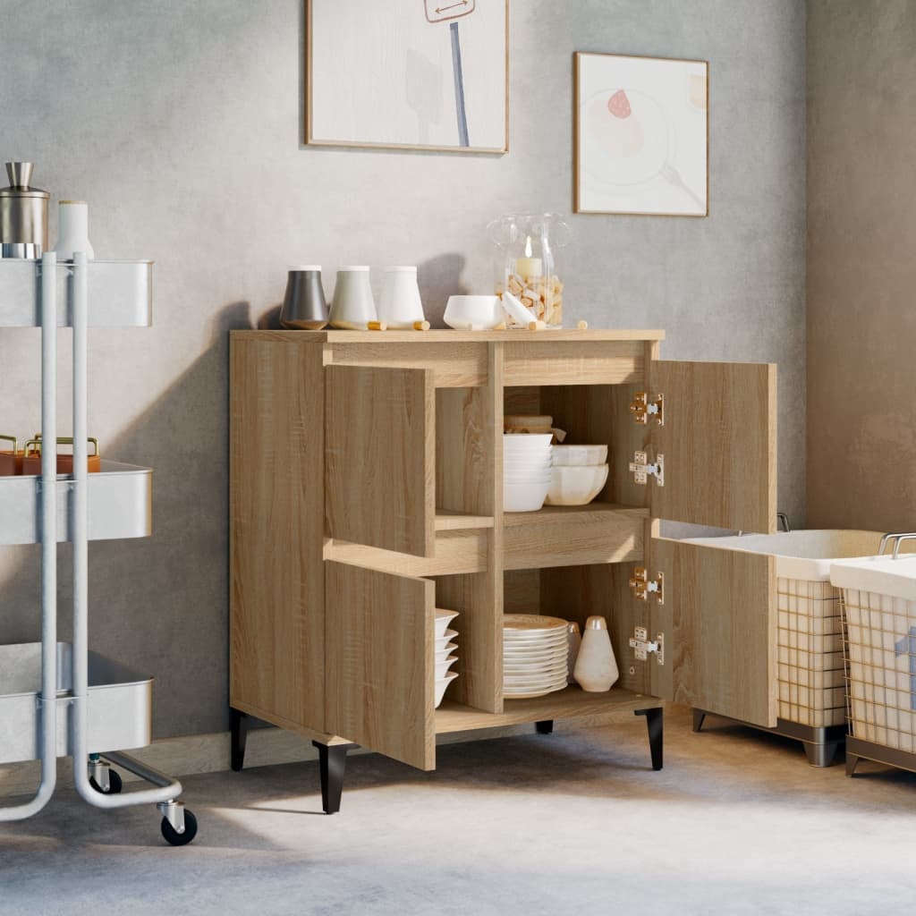 VidaXL Dressoir 60x35x70 cm bewerkt hout sonoma eikenkleurig