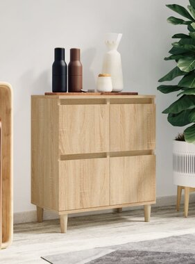 VidaXL Dressoir 60x35x70 cm bewerkt hout sonoma eikenkleurig