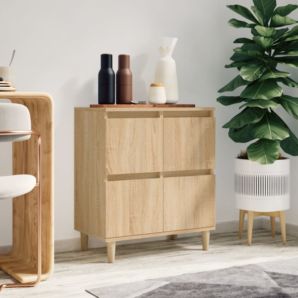 VidaXL Dressoir 60x35x70 cm bewerkt hout sonoma eikenkleurig