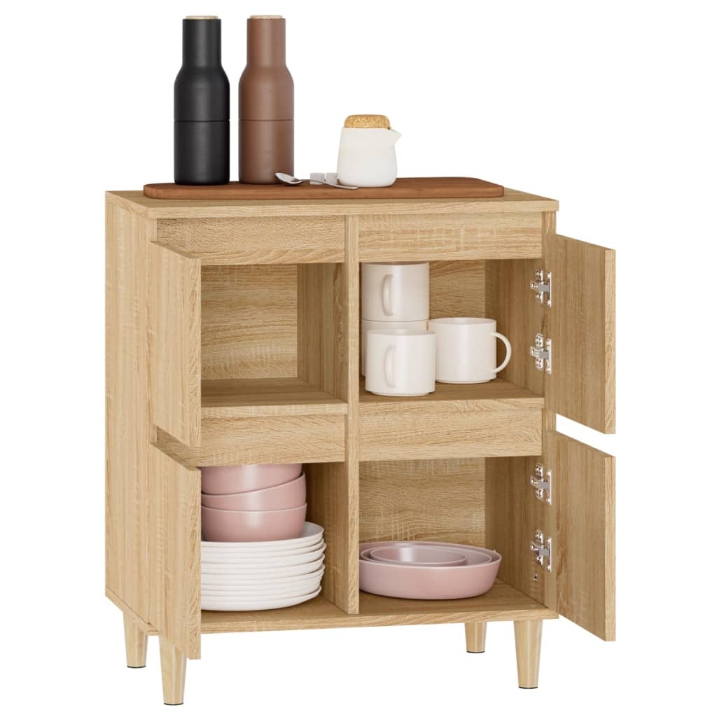 VidaXL Dressoir 60x35x70 cm bewerkt hout sonoma eikenkleurig