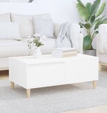 VidaXL Salontafel 90x50x36,5 cm bewerkt hout wit