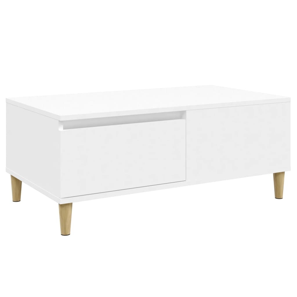 VidaXL Salontafel 90x50x36,5 cm bewerkt hout wit