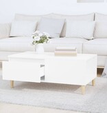 VidaXL Salontafel 90x50x36,5 cm bewerkt hout wit