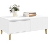 VidaXL Salontafel 90x50x36,5 cm bewerkt hout wit