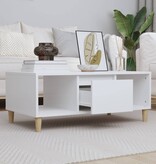VidaXL Salontafel 90x50x36,5 cm bewerkt hout wit