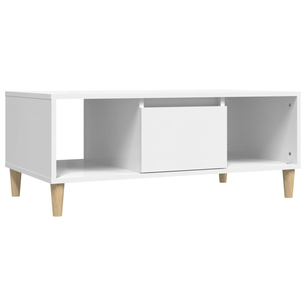 VidaXL Salontafel 90x50x36,5 cm bewerkt hout wit