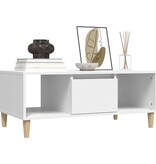VidaXL Salontafel 90x50x36,5 cm bewerkt hout wit