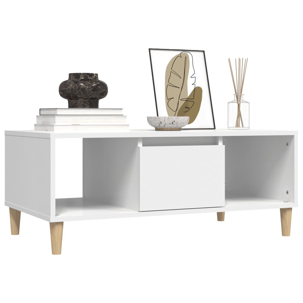 VidaXL Salontafel 90x50x36,5 cm bewerkt hout wit