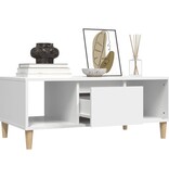 VidaXL Salontafel 90x50x36,5 cm bewerkt hout wit