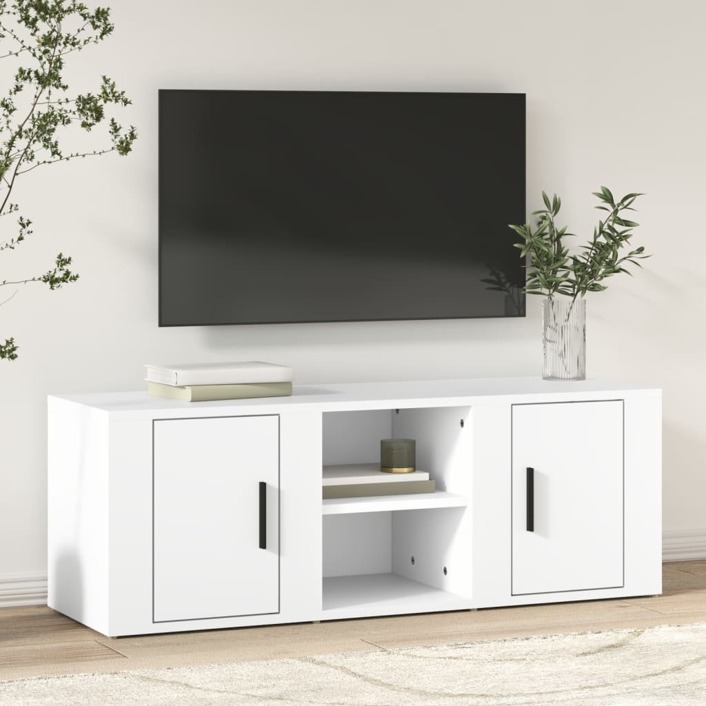 VidaXL Tv-meubel 100x31,5x35 cm bewerkt hout wit