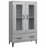 VidaXL Hoge kast 70x31x115 cm bewerkt hout grijs sonoma eikenkleurig