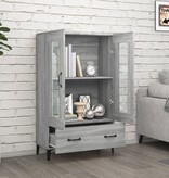 VidaXL Hoge kast 70x31x115 cm bewerkt hout grijs sonoma eikenkleurig