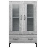 VidaXL Hoge kast 70x31x115 cm bewerkt hout grijs sonoma eikenkleurig