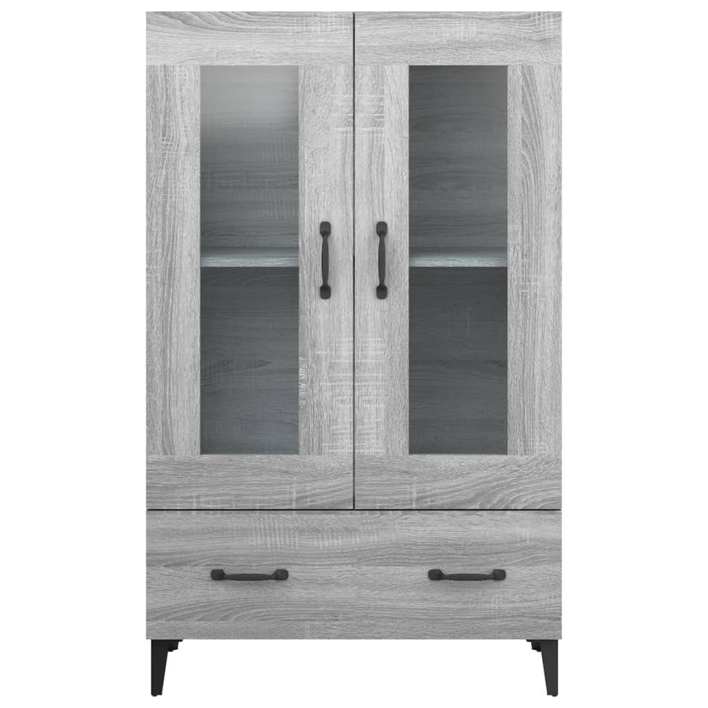 VidaXL Hoge kast 70x31x115 cm bewerkt hout grijs sonoma eikenkleurig