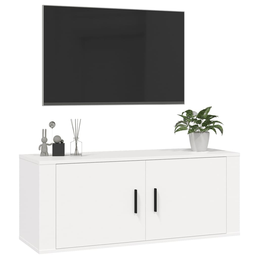 VidaXL Tv-wandmeubel 100x34,5x40 cm wit