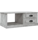 VidaXL Salontafel 90x50x35 cm bewerkt hout betongrijs