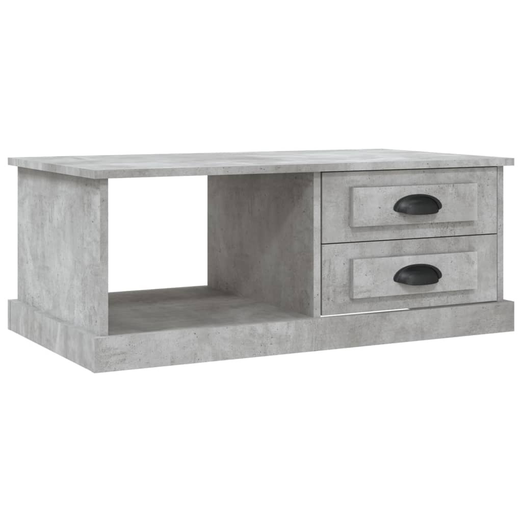 VidaXL Salontafel 90x50x35 cm bewerkt hout betongrijs