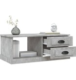 VidaXL Salontafel 90x50x35 cm bewerkt hout betongrijs