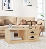 VidaXL Salontafel 90x50x35 cm bewerkt hout sonoma eikenkleurig